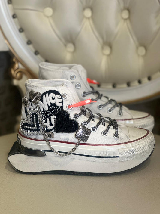 Sneaker NAN-KU Plateau Weiß