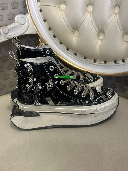 Sneaker NAN-KU Plateau Schwarz