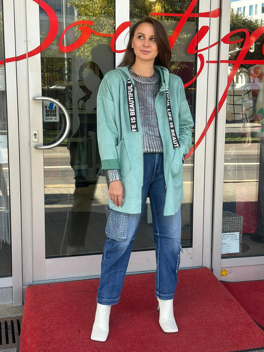 Übergang Jacke Velours