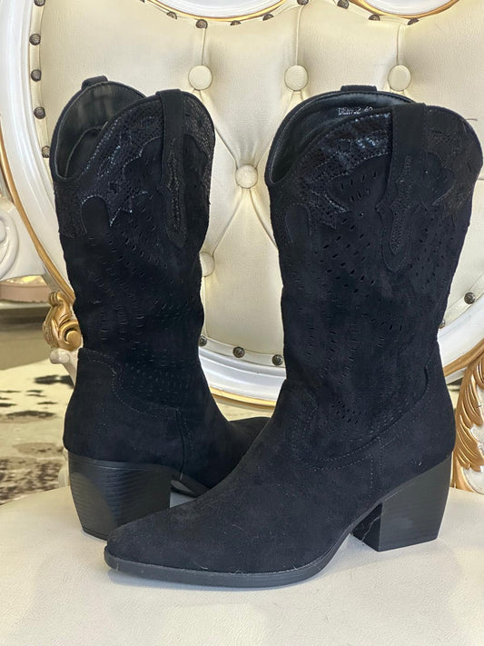 Cowboy-Stiefel Schwarz